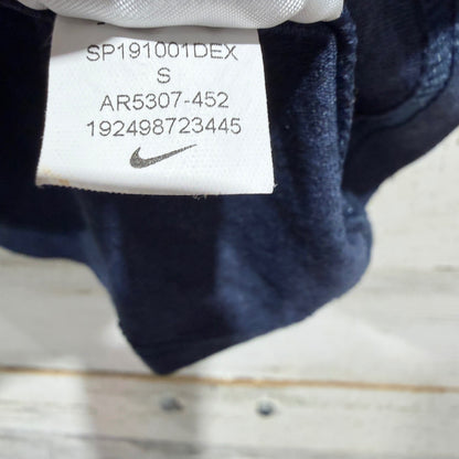 Nike Dri-FIT Swoosh Tee Boys Small Navy Blue Heathered Polyester Sportswear EUC5