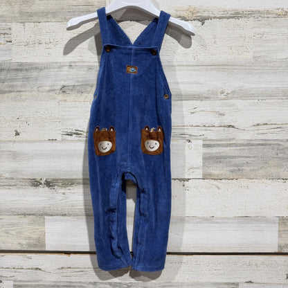 Baby Starters Overalls Boys 24M Blue Corduroy Horse Applique Farmhouse EUC0