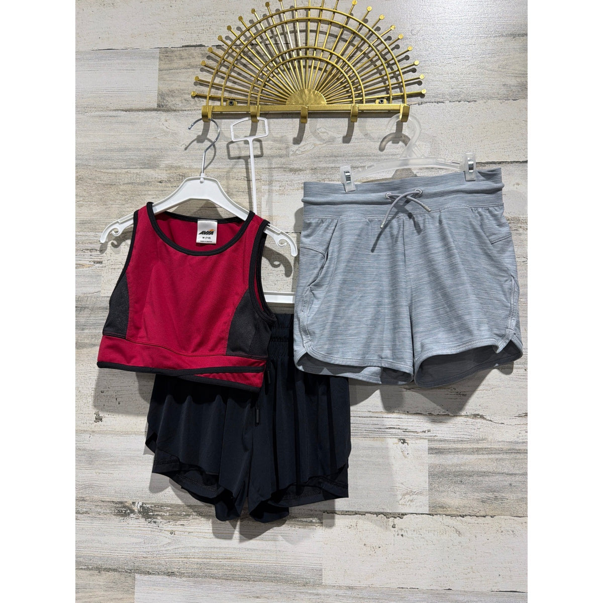 Avia Tek Gear All In Motion Active Set Girls 7 8 Activwear Shorts Top EUC0