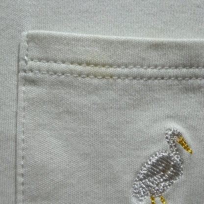 The Beaufort Bonnet Company Pocket Tee Boys 6 White Pima Cotton Preppy GUC2