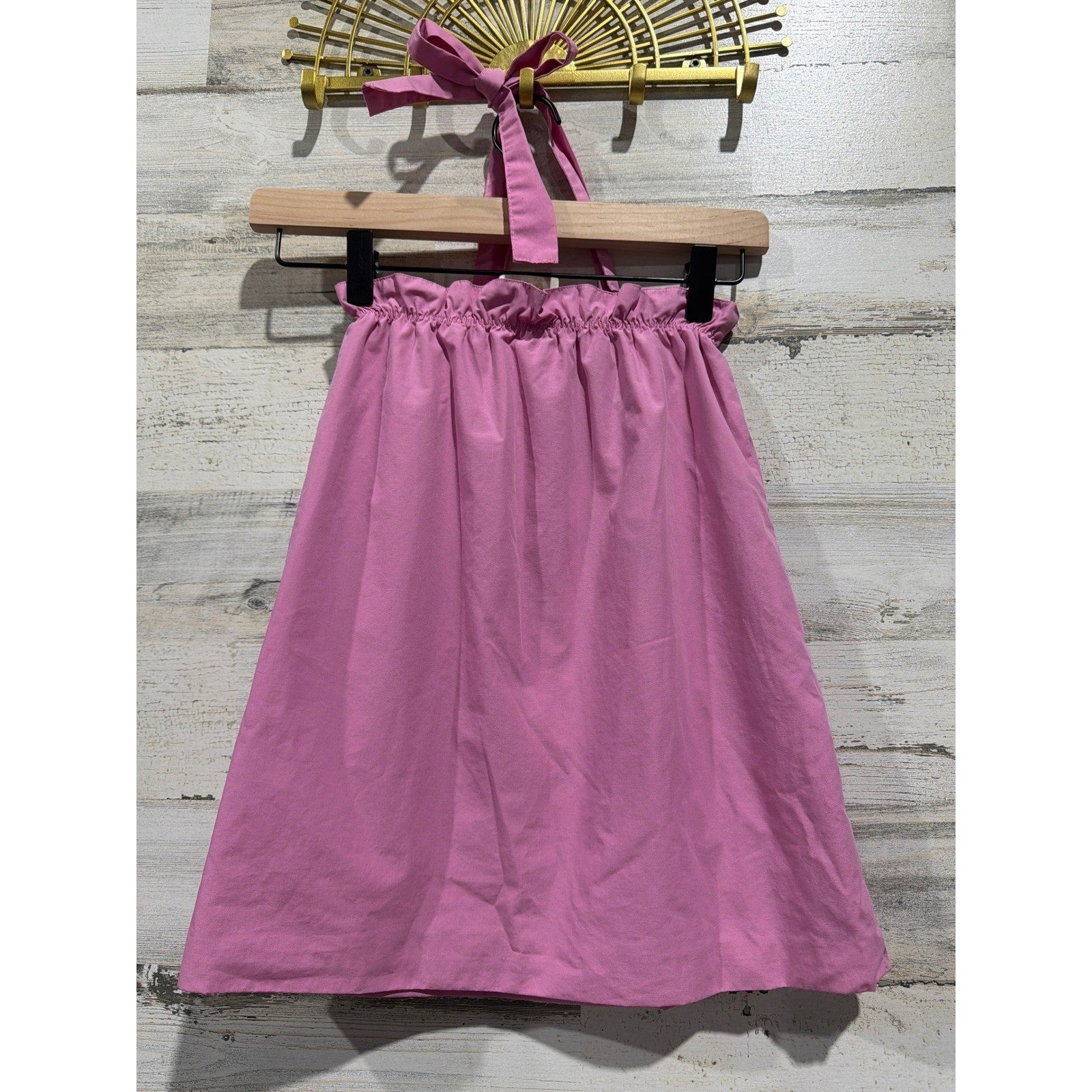 The Beaufort Bonnet Company Mitzi Dress Girls 3T Pink Halter Bow Preppy EUC3