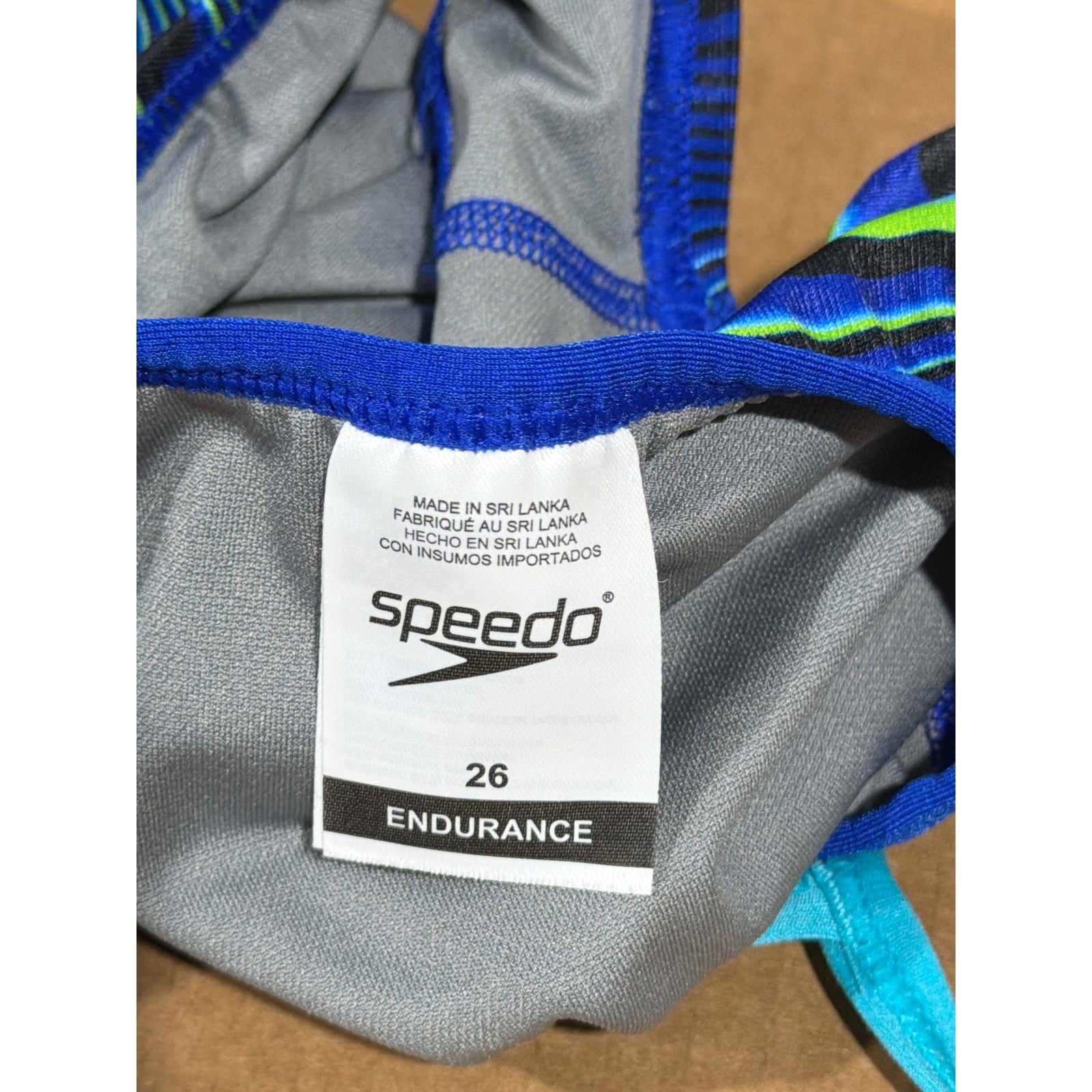 Speedo Swimsuit Women 26 Psychedelic Endurance+ Training One Piece EUC3