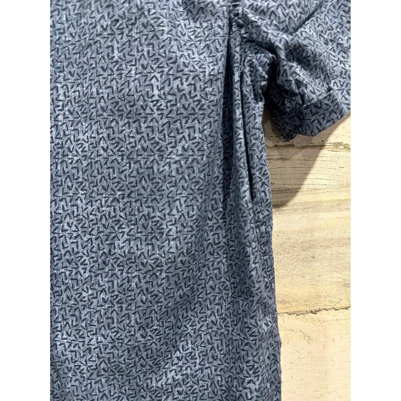 Abercrombie Button Up Shirt Boys XL 16 Blue Geometric Print Preppy4