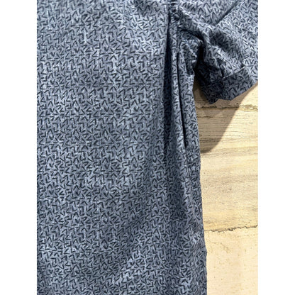 Abercrombie Button Up Shirt Boys XL 16 Blue Geometric Print Preppy4