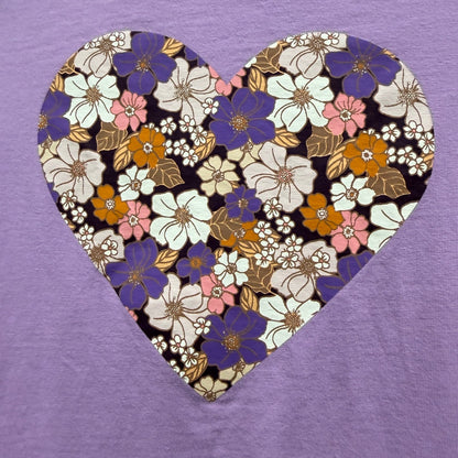H&M Shirt and Wonder Nation Bundle Girls 8 Purple Floral Heart Casual3