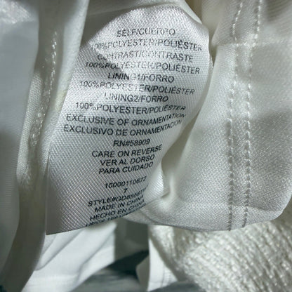 GB Girls Tiered Tweed Dress Girls Size 7 Cream Gold Metallic Holiday Preppy EUC5