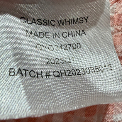 Classic Whimsy Dress Girls 10 Pink Gingham Ruffle Seersucker Top Preppy EUC4