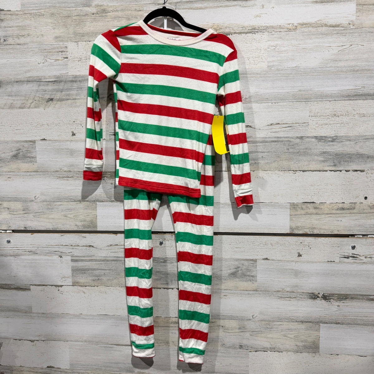 Cat & Jack Holiday Stripe Pajama Set Kids 10 Red Green Fleece Christmas NWT0
