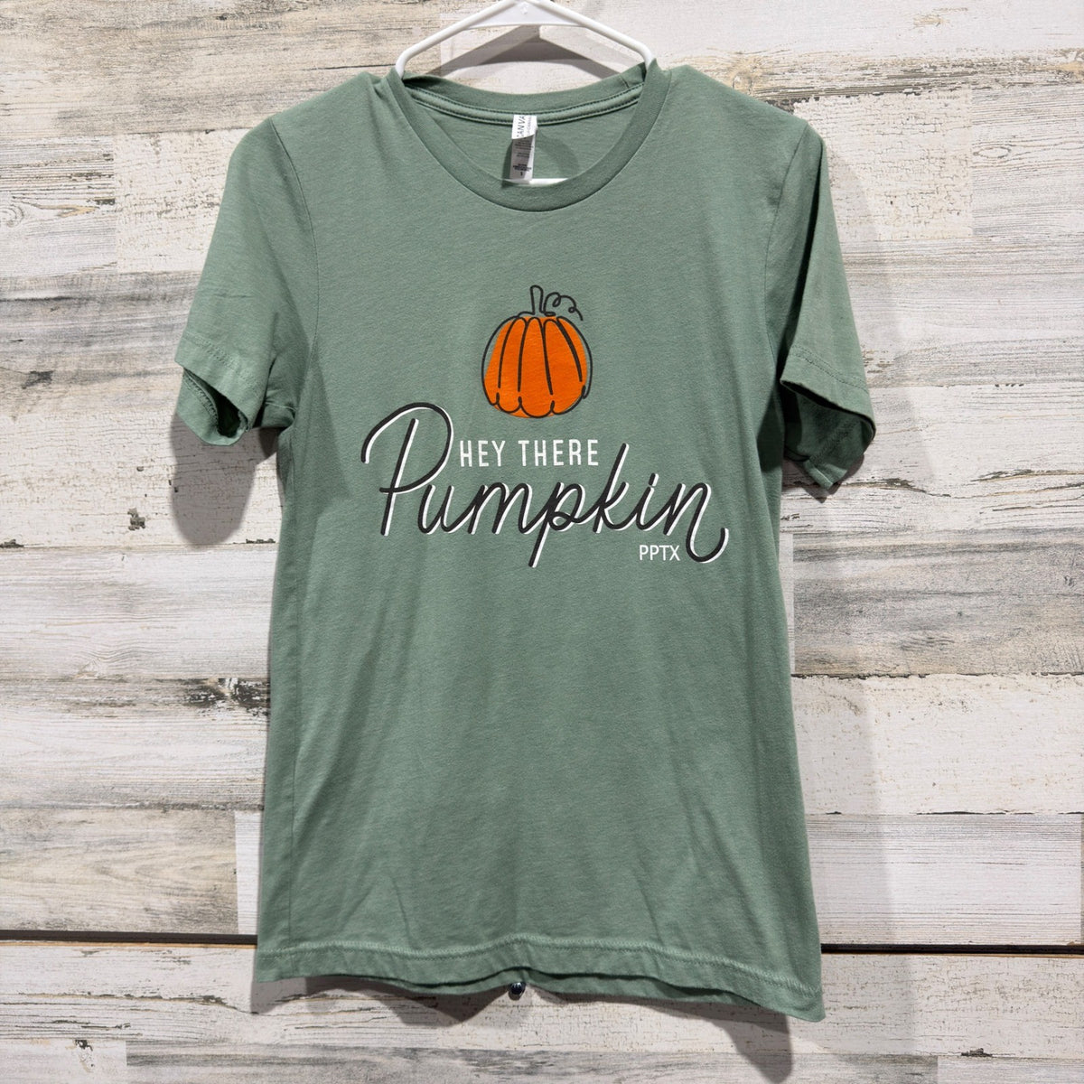 Bella Canvas Hey There Pumpkin T-Shirt Women S Sage Green Cotton Fall0