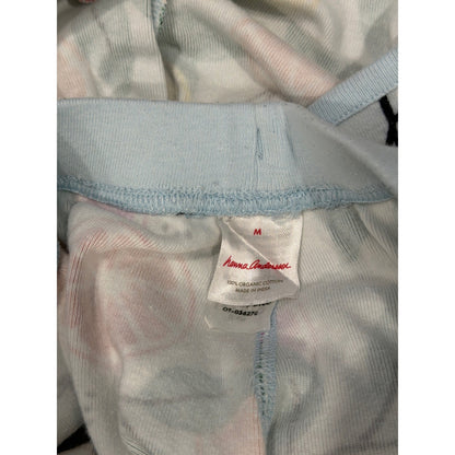 Hanna Andersson Pajama Set Womens Medium Blue Citrus Fruit Organic Cotton EUC5