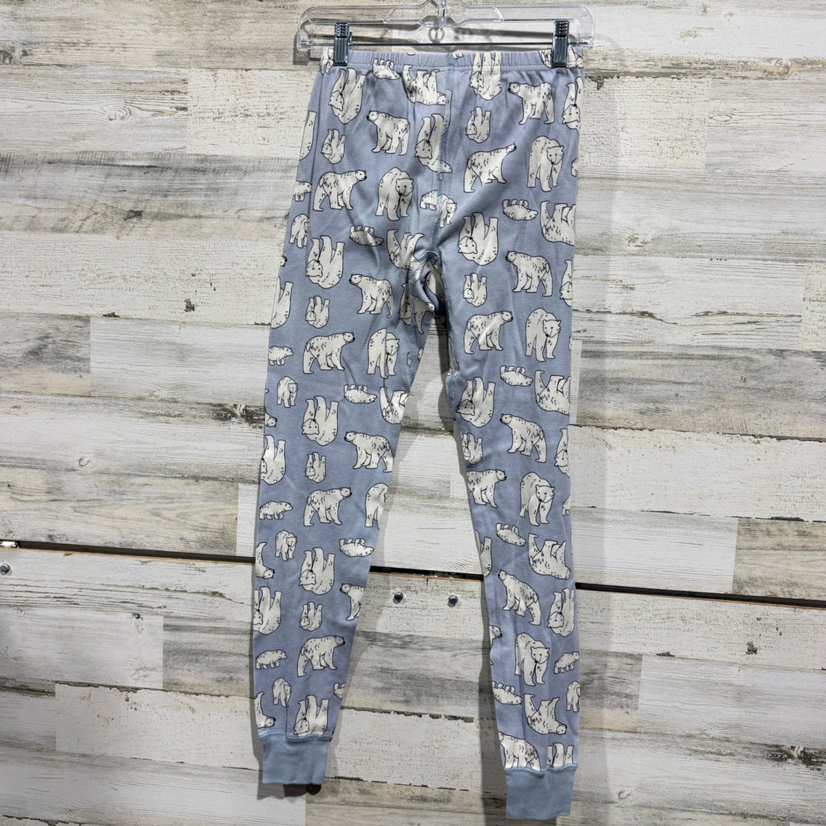 Hanna Andersson Polar Bear Pajama Pants Women Small Blue Cotton Winter Flawed*3