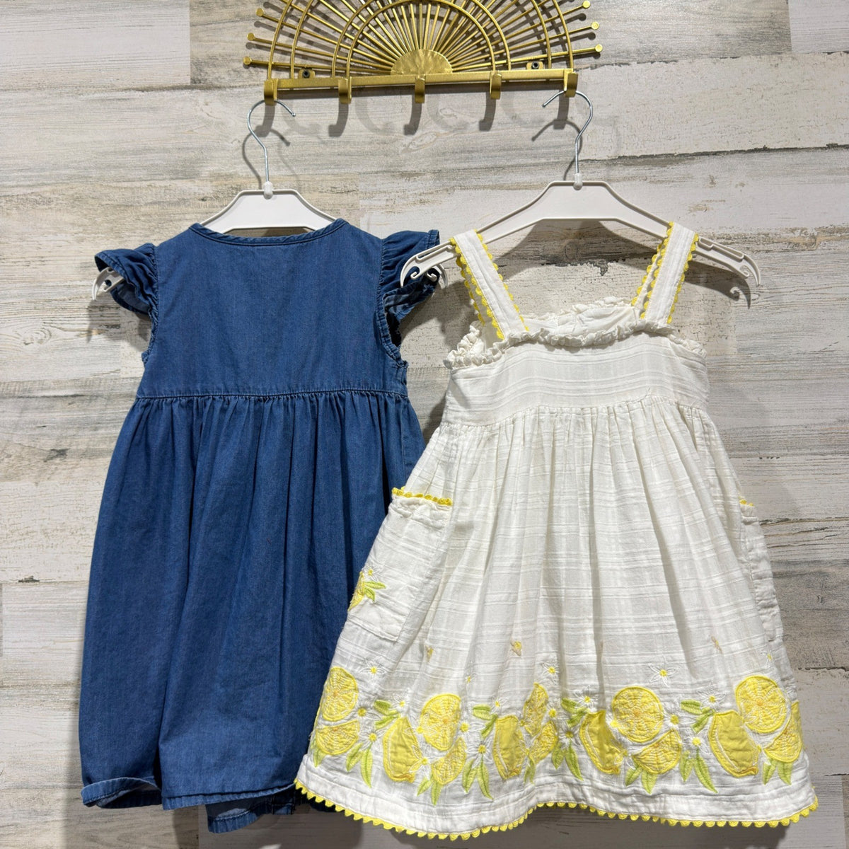Etta Vee Gymboree Embroidered Dresses Girls 4T Blue White Cotton Summer Lot9