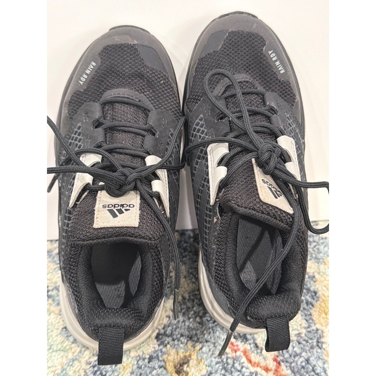 Adidas Terrex Shoes Boys 13K Black RAIN.RDY Hiking Outdoors EUC5