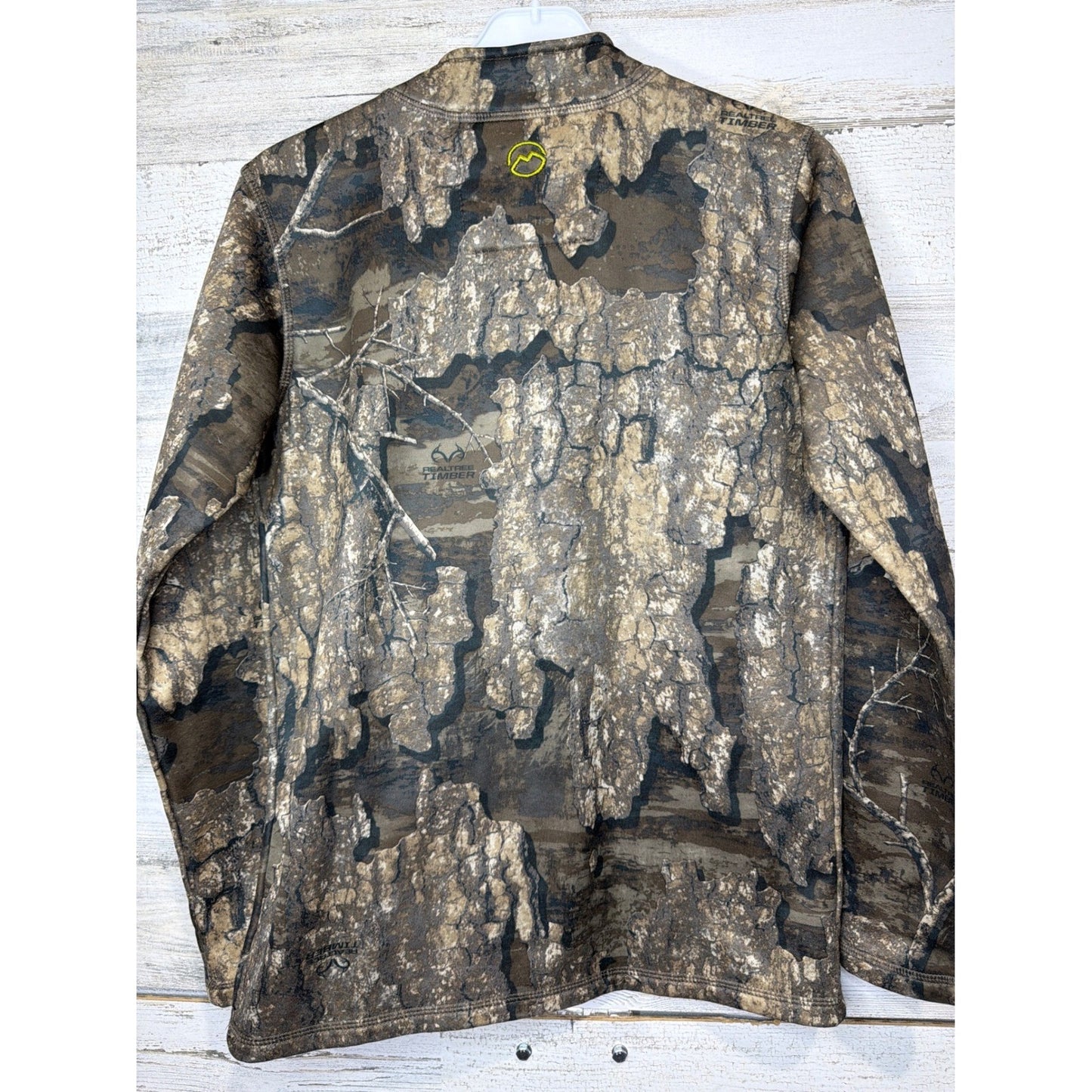 Magellan Quarter Zip Pullover Boys Large Brown Realtree Timber Camo Gorpcore EUC3