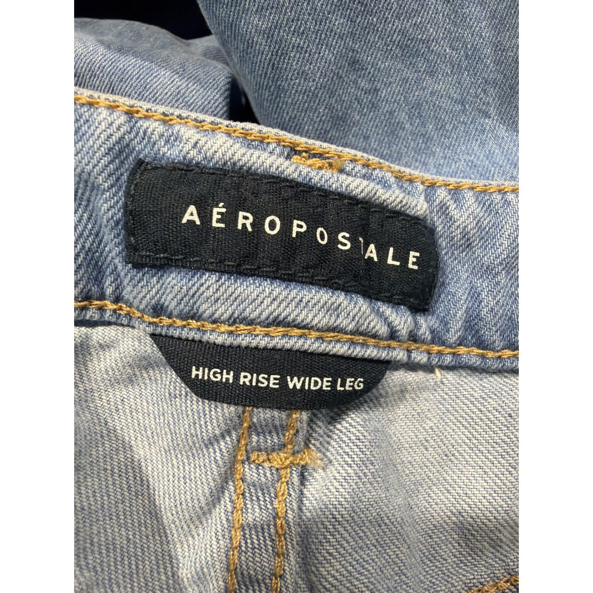 Aeropostale High Waisted Wide Leg Jeans Women 12 Light Wash Denim 90s Style EUC5