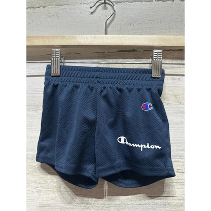 Champion Mesh Shorts Boys 6-9M Navy Blue Athletic Logo EUC0