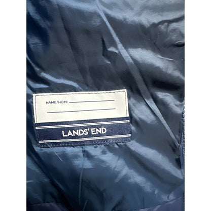 Lands End Puffer Jacket Kids 14-16 Navy Blue Quilted Lightweight EUC6