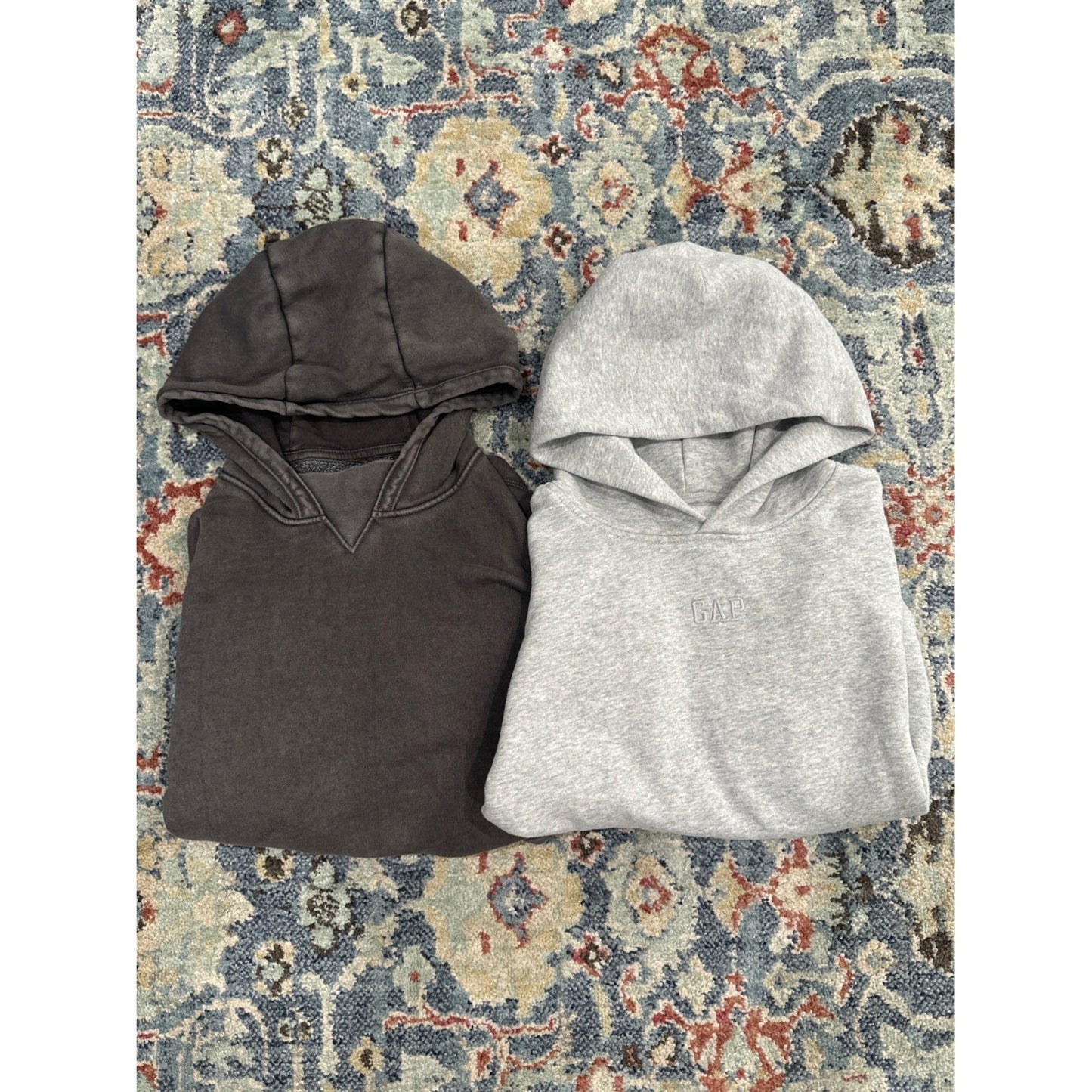 Gap Hoodie Bundle Kids Size 12 Gray Black Pullover Fleece Sweatshirts4
