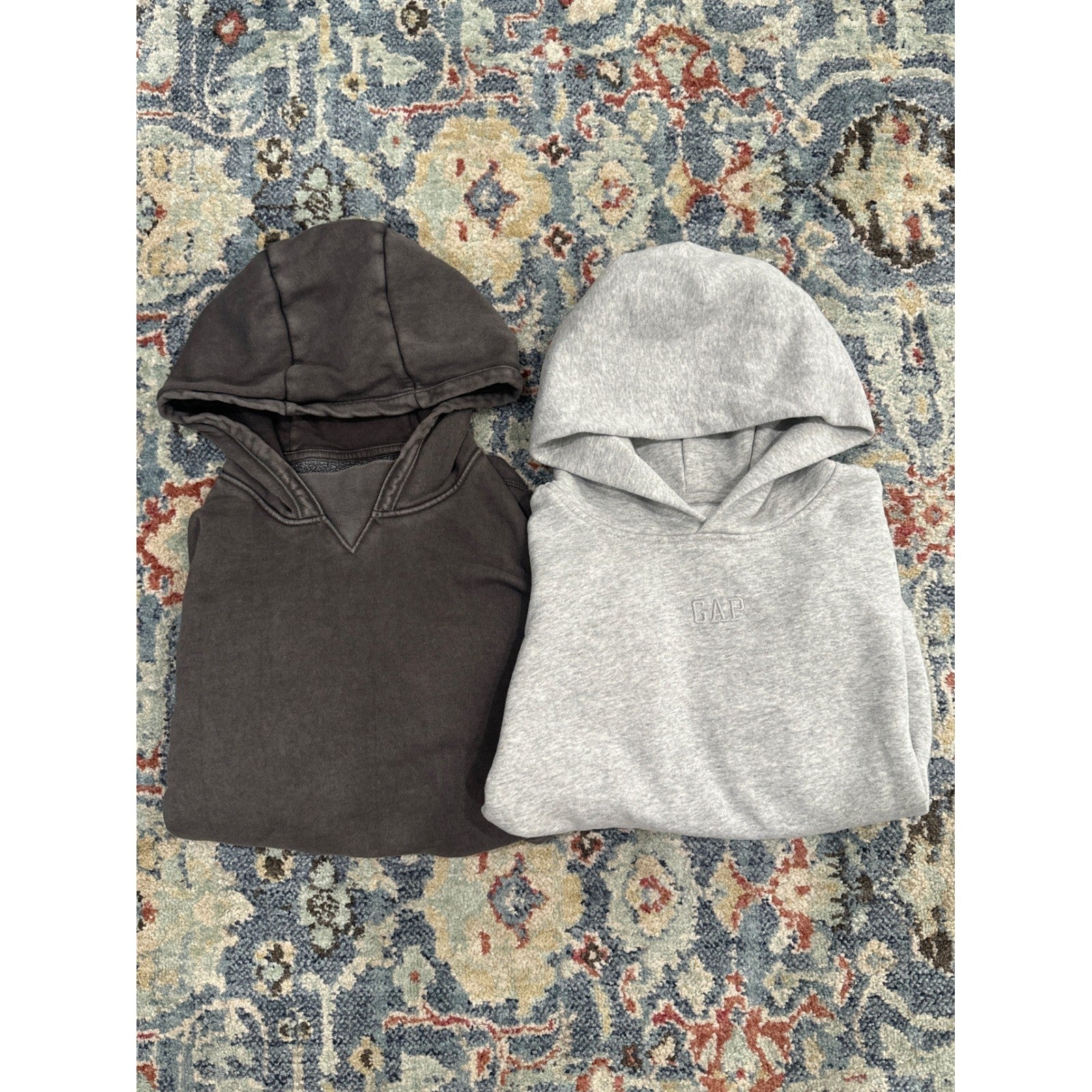 Gap Hoodie Bundle Kids Size 12 Gray Black Pullover Fleece Sweatshirts4