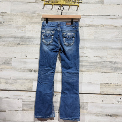 Shyanne Bootcut Jeans Girls 14 Blue Embroidered Flap Pocket Western EUC3