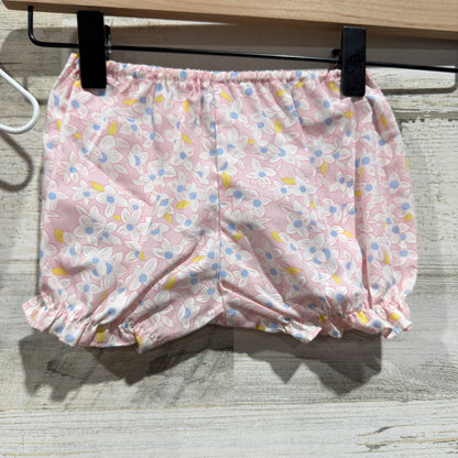 Cuties by Judy Floral Set Girls 0-6M Pink Vintage Ruffle Bloomers NWT5