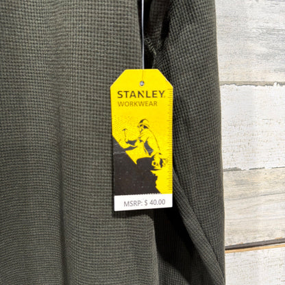 Stanley Waffle Knit Thermal Shirts Men XL Green Black Workwear1
