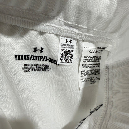 Under Armour Tball Pant w/Belt Loops Kids YXXXS White Polyester Sport Flawless6