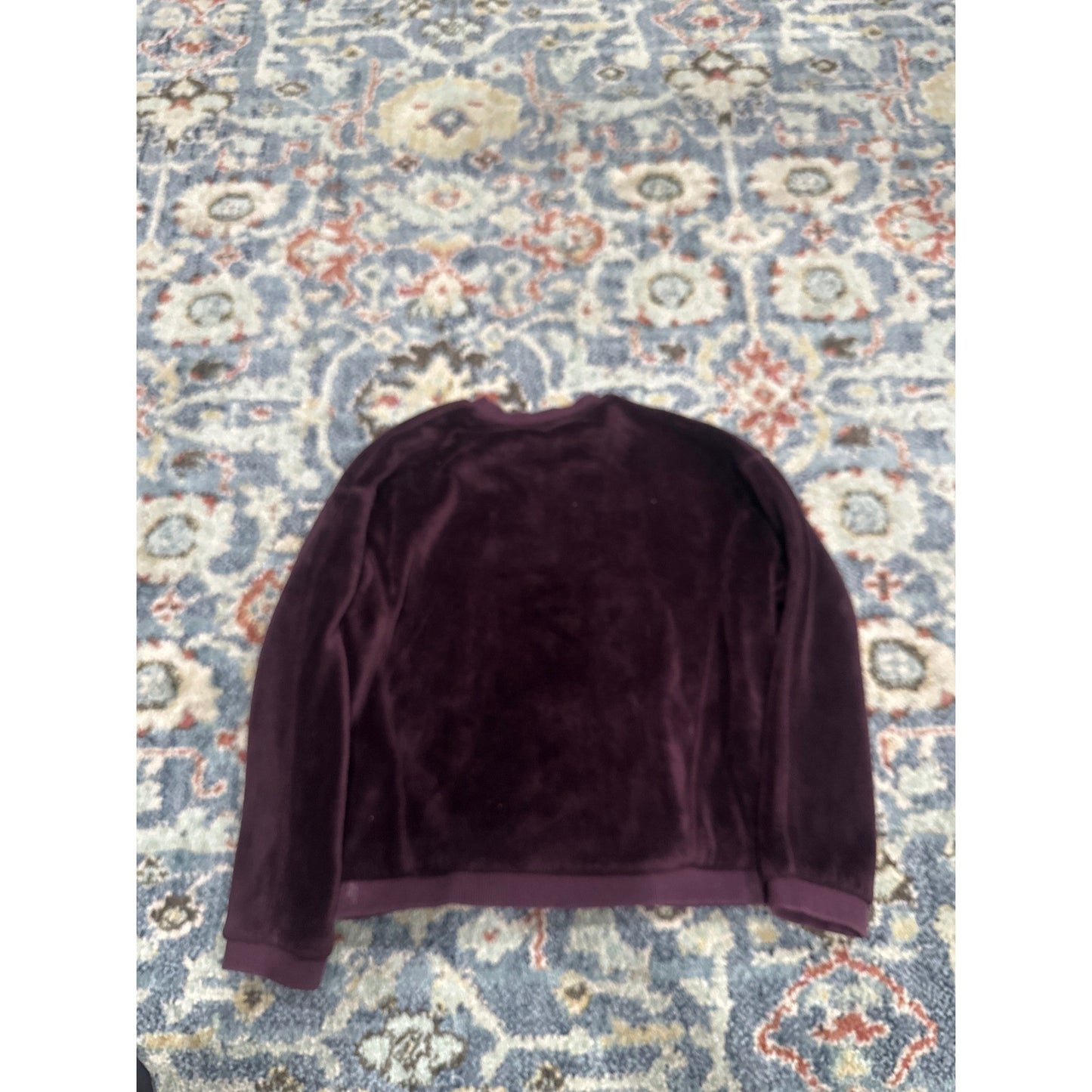 Athleta Girl Coaster Luxe Sweatshirt Girls XS 6 Dark Plum Fuzzy Fleece4