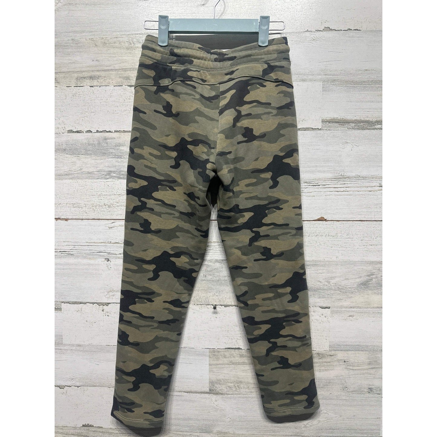 GapFit Joggers Boys 10 Green Camo Tech Fleece Zip Pockets EUC2