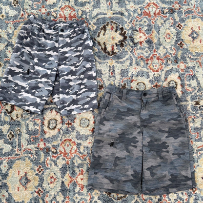 Magellan Fish Gear Shorts Boys 10 Grey Camo Performance Outdoor EUC3
