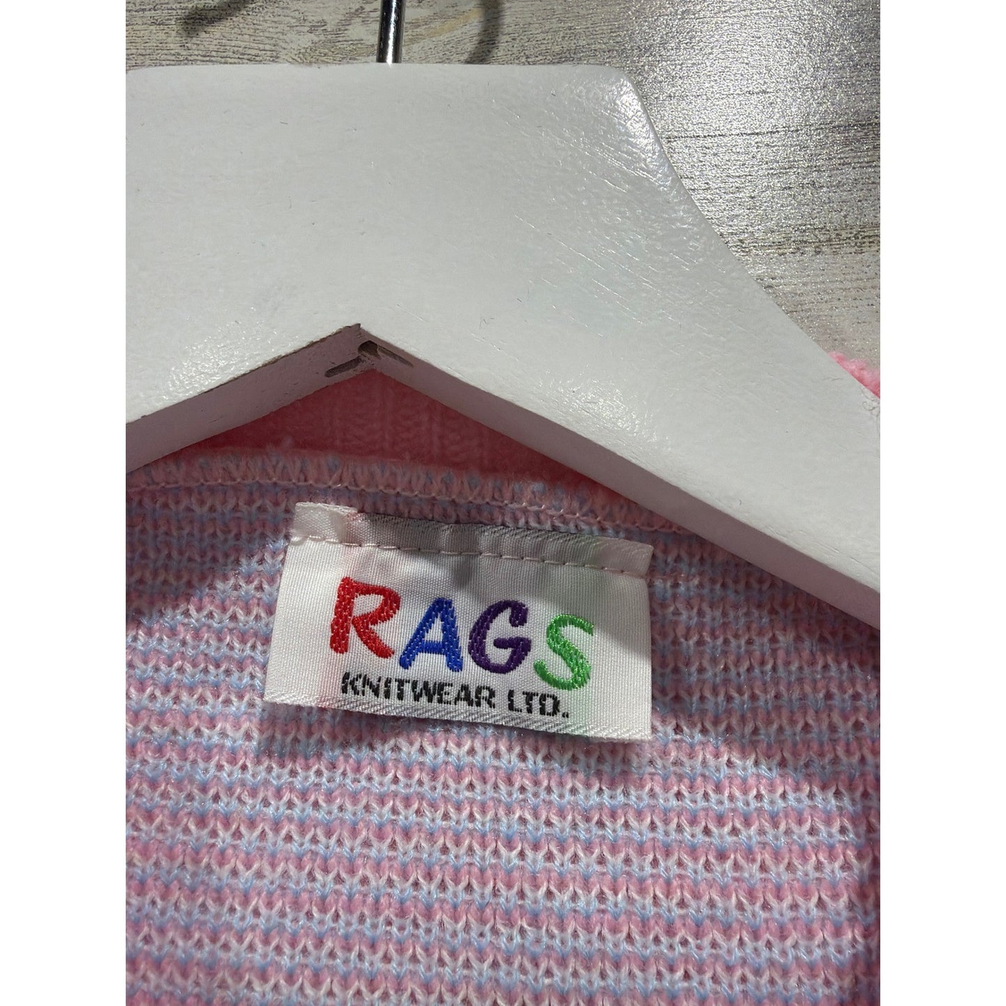 Vintage Rags Knitwear Sweater Vest Girls 18 Pink Novelty Windowpane Made in USA2