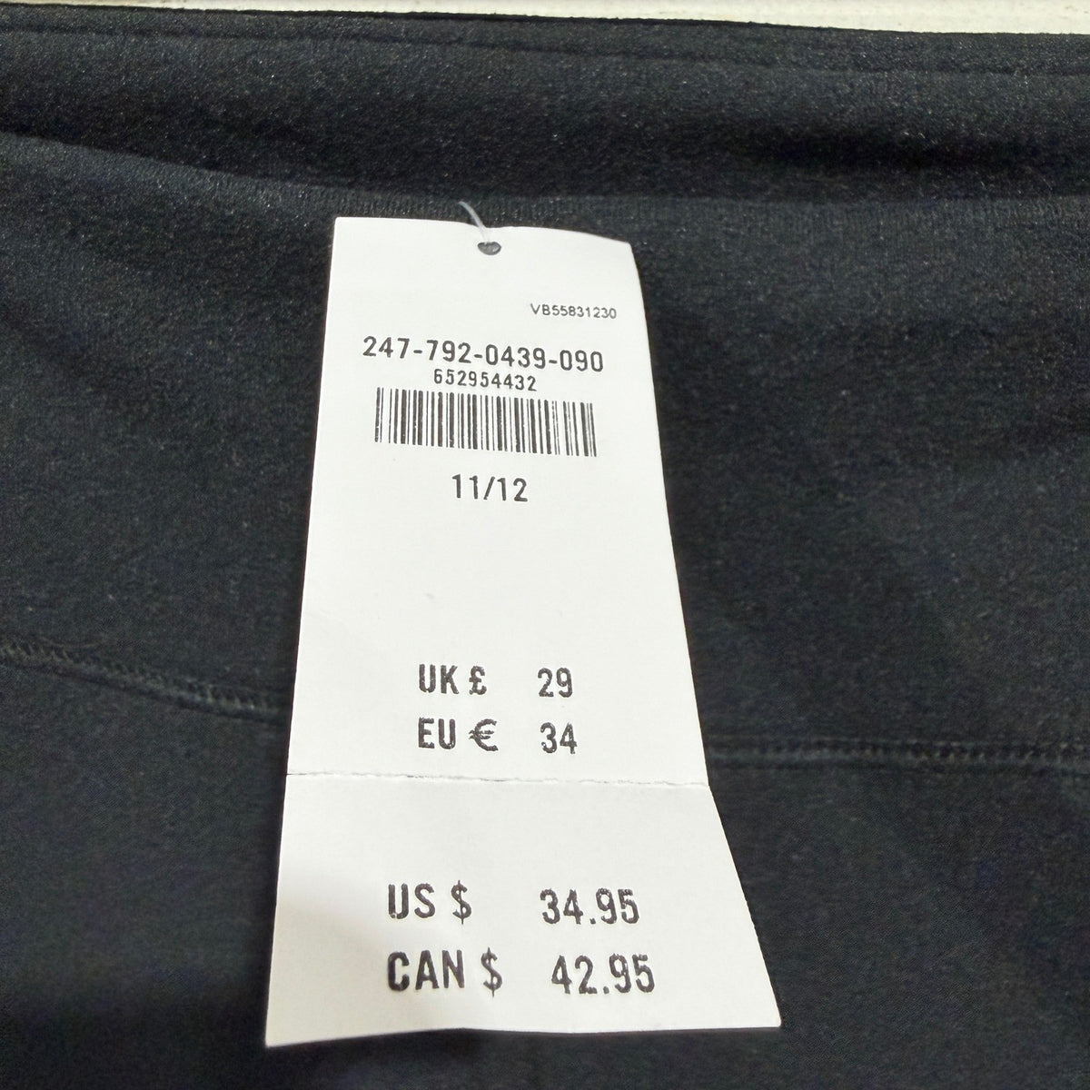 Abercrombie Kids Soft Leggings Girls 11/12 Black Spandex Basic Everyday NWT2