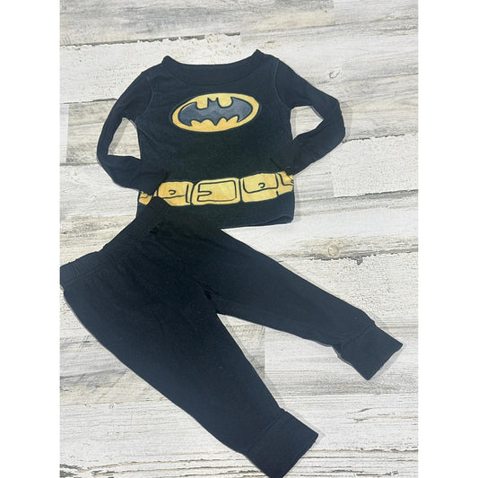 DC Comics Batman Pajama Set Fits Like Boys 12-18M Black Graphic 2pc0
