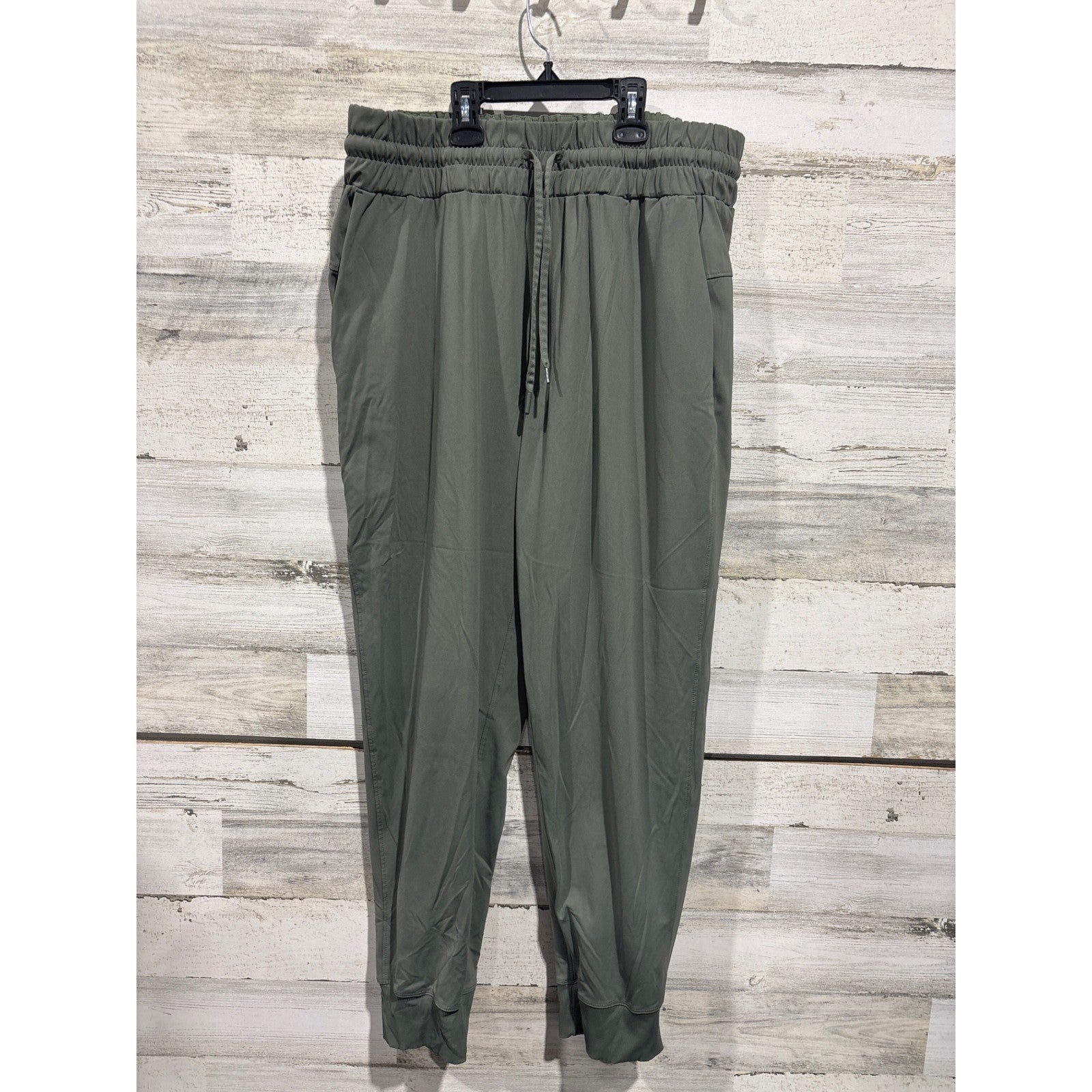 Travel Jogger Women Large Green Stretch Athleisure Gorpcore EUC0