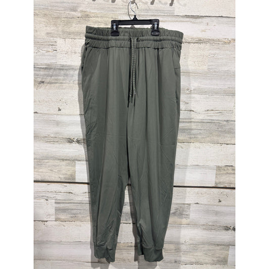 Travel Jogger Women Large Green Stretch Athleisure Gorpcore EUC0
