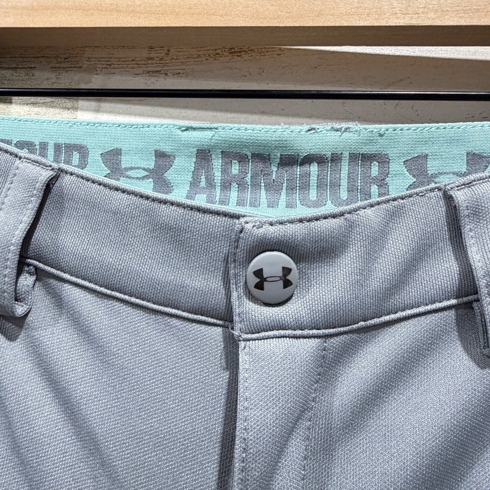 Under Armour Baseball Pants Kids Youth Large Gray Loose Fit HeatGear2