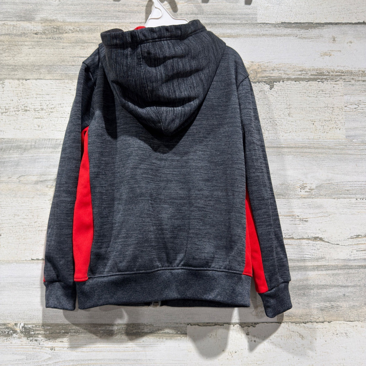 Nike Full Zip Hoodie Kids 4T Grey Red Dri-FIT Athletic EUC5