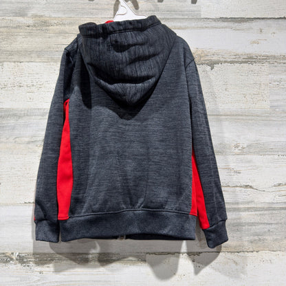 Nike Full Zip Hoodie Kids 4T Grey Red Dri-FIT Athletic EUC5