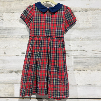 Edgehill Collection Plaid Dress Girls 5 Red Tartan Holiday Preppy EUC0