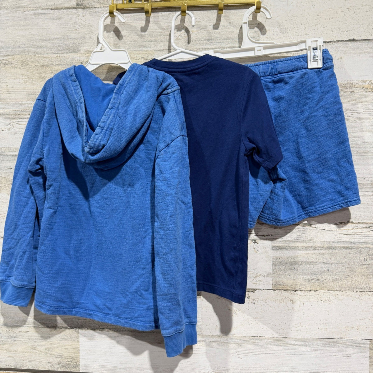 Cat & Jack Wonder Nation Bundle Boys S 6/7 Blue Hoodie Tee Shorts Casual4