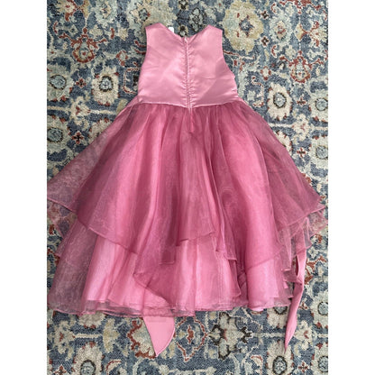 Chic Baby America Special Occasion Formal Dress Girls 6 Pink Tulle Glitter EUC3