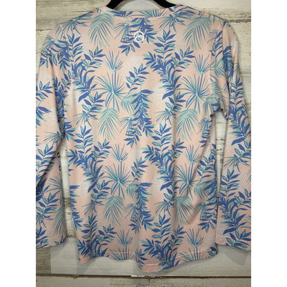 Magellan Rash Guard Girls Size M 8-10 Pink Blue Tropical Fish Gear EUC3