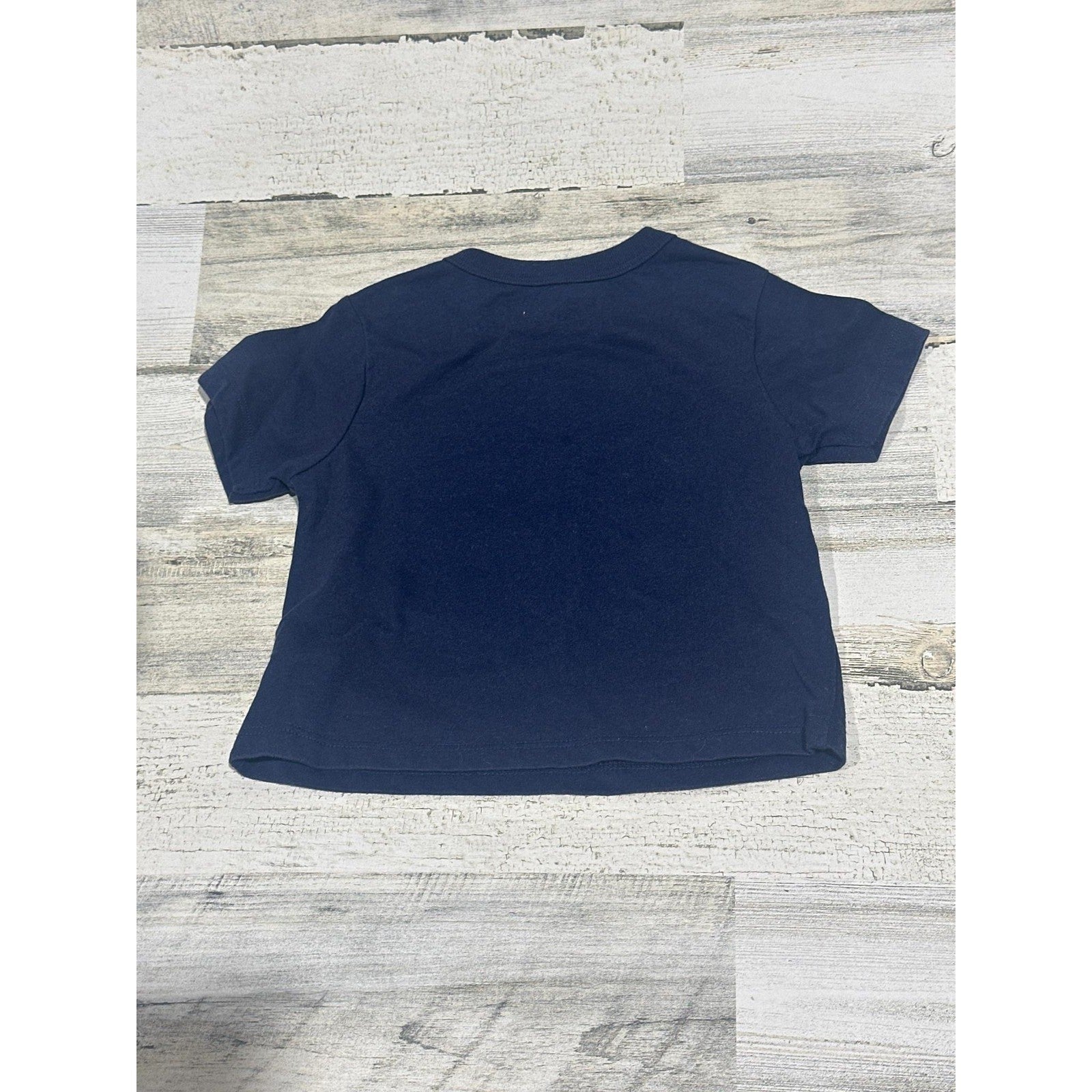 The Children's Place Graphic Tee Boys 12-18M Navy Eggscavator Easter EUC1
