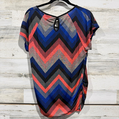 Tutta Bella Chevron Maternity Top Women Large Multi Color Rayon Spandex Mod3
