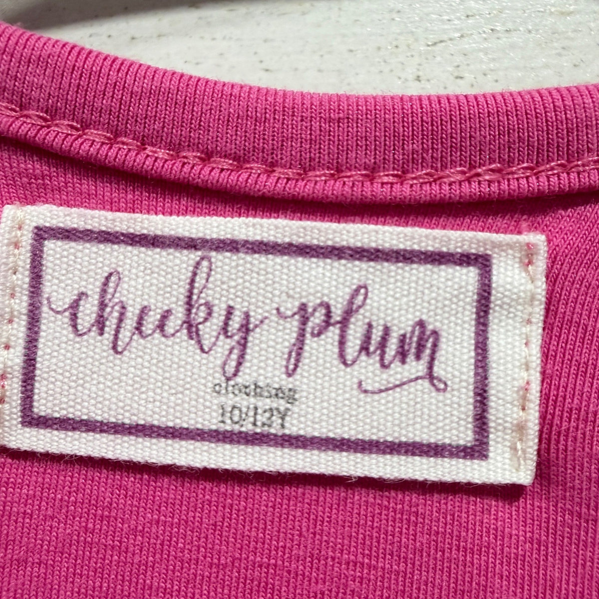 Cheeky Plum Dress Girls 10/12Y Pink Dog Print Ruffle Hem Play *Flawed3