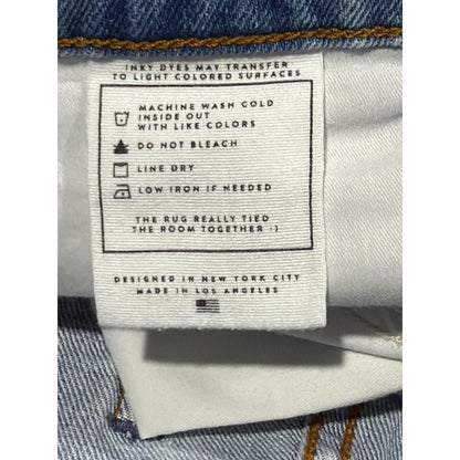 AYR All Year Round Denim Shorts Women 29 Blue Distressed Raw Hem EUC5
