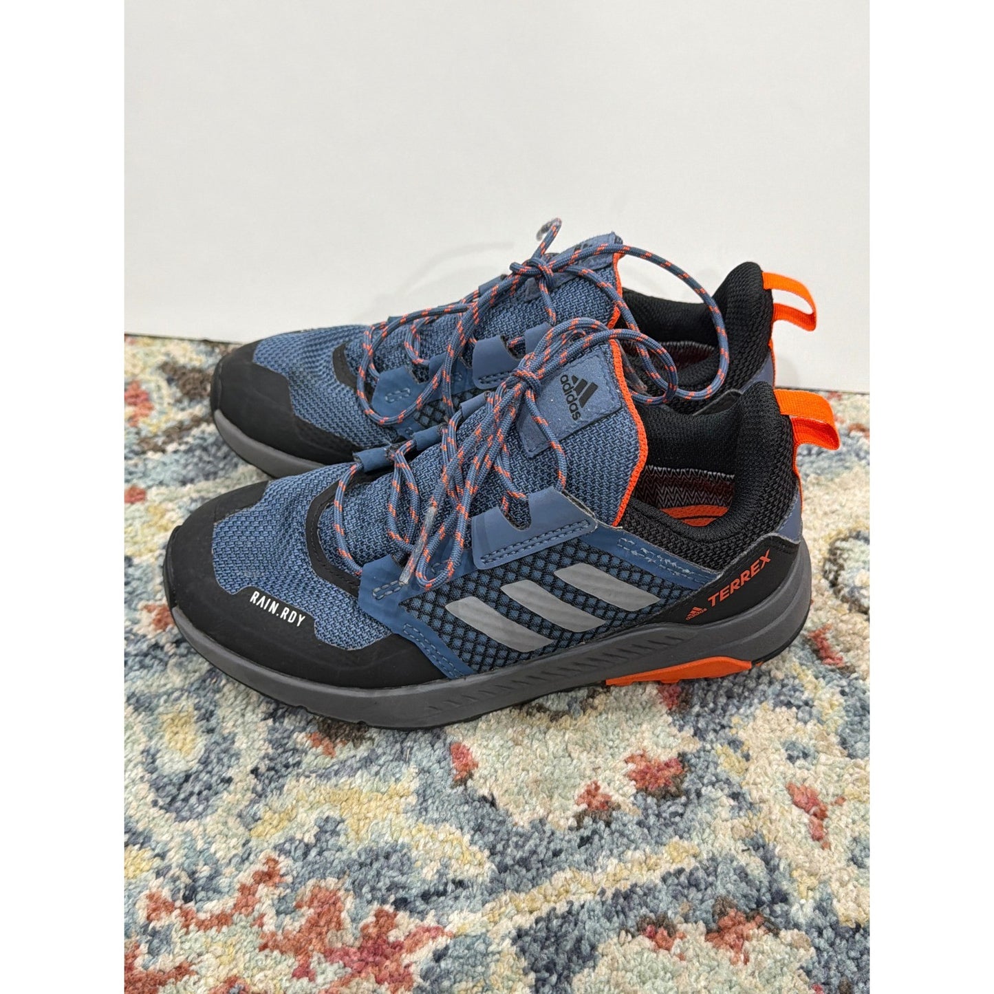 Adidas Terrex Hiking Shoes Boys Size 1 Blue RAIN.RDY Outdoors0