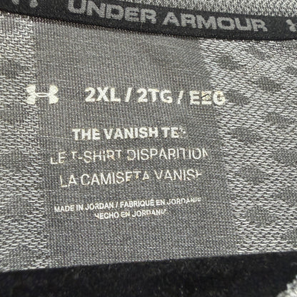 Under Armour Vanish Tee Shirt Mens 2XL Grey Diamond Pattern Seamless Activewear2