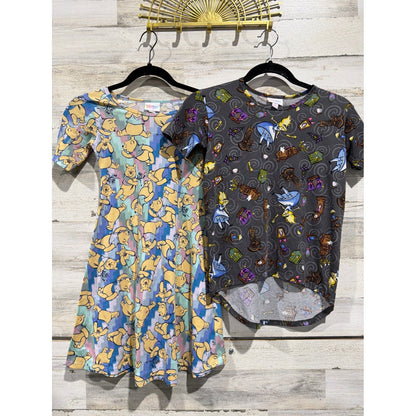 LuLaRoe Dress Tunic Girls 8 Disney Winnie The Pooh Alice Wonderland0