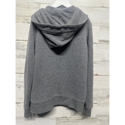Abercrombie Full Zip Hoodie Kids Size 9/10 Grey Moose Logo Fleece EUC2